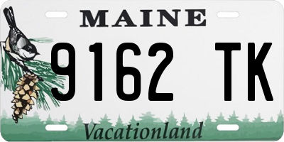 ME license plate 9162TK