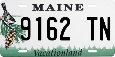 ME license plate 9162TN