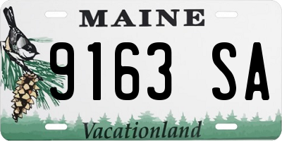 ME license plate 9163SA