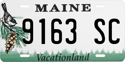 ME license plate 9163SC