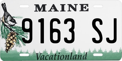 ME license plate 9163SJ