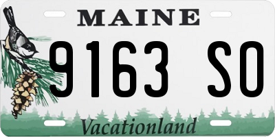 ME license plate 9163SO