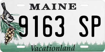 ME license plate 9163SP