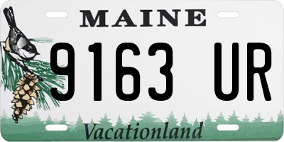 ME license plate 9163UR