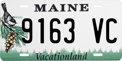 ME license plate 9163VC