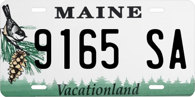 ME license plate 9165SA