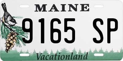 ME license plate 9165SP