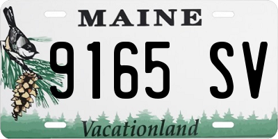 ME license plate 9165SV