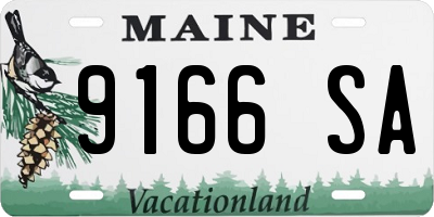 ME license plate 9166SA