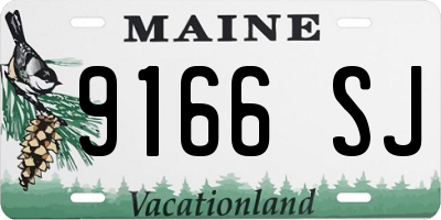 ME license plate 9166SJ