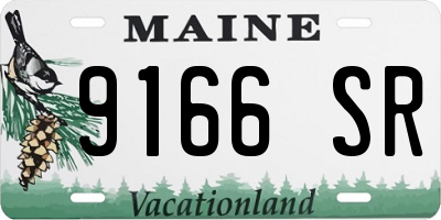ME license plate 9166SR