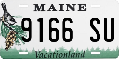 ME license plate 9166SU