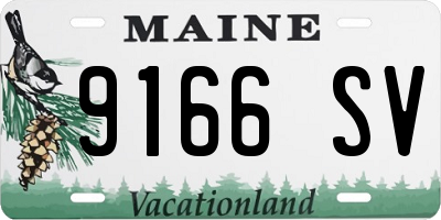 ME license plate 9166SV