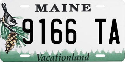 ME license plate 9166TA
