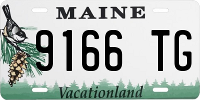 ME license plate 9166TG