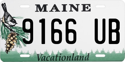 ME license plate 9166UB