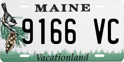 ME license plate 9166VC