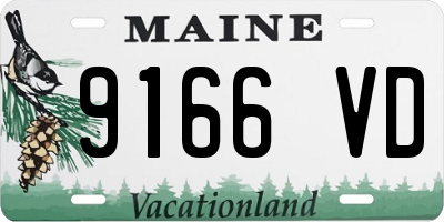 ME license plate 9166VD