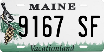 ME license plate 9167SF