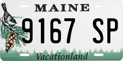 ME license plate 9167SP