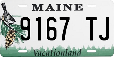 ME license plate 9167TJ