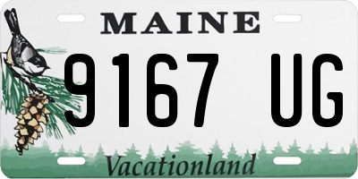 ME license plate 9167UG
