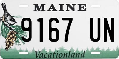 ME license plate 9167UN