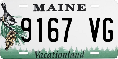 ME license plate 9167VG