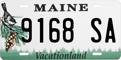 ME license plate 9168SA