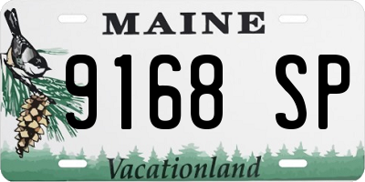 ME license plate 9168SP