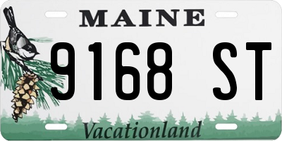 ME license plate 9168ST