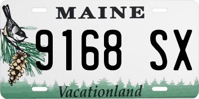 ME license plate 9168SX