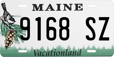 ME license plate 9168SZ