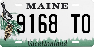 ME license plate 9168TO