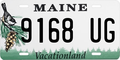 ME license plate 9168UG