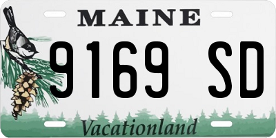 ME license plate 9169SD