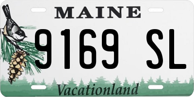 ME license plate 9169SL