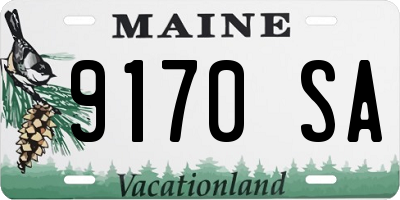 ME license plate 9170SA