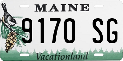 ME license plate 9170SG