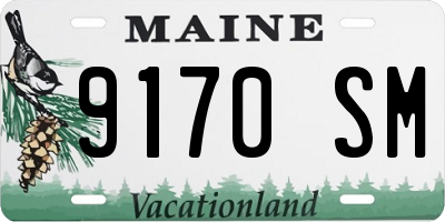 ME license plate 9170SM
