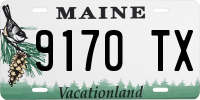 ME license plate 9170TX