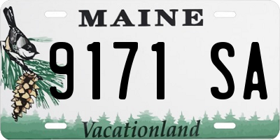 ME license plate 9171SA