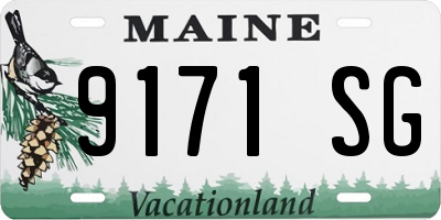 ME license plate 9171SG