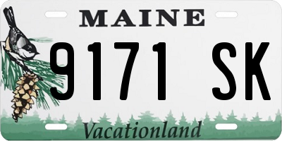 ME license plate 9171SK