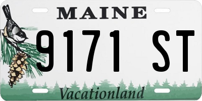 ME license plate 9171ST