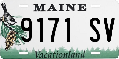 ME license plate 9171SV