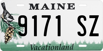 ME license plate 9171SZ