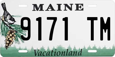 ME license plate 9171TM