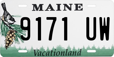 ME license plate 9171UW