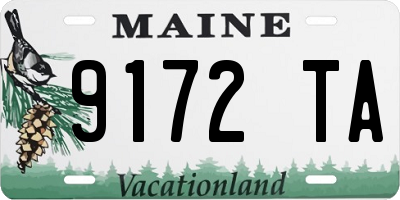 ME license plate 9172TA